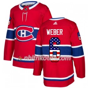 Montreal Canadiens Trikot Shea Weber 6 Adidas 2017-2018 Rot USA Flag Fashion Authentic - Herren